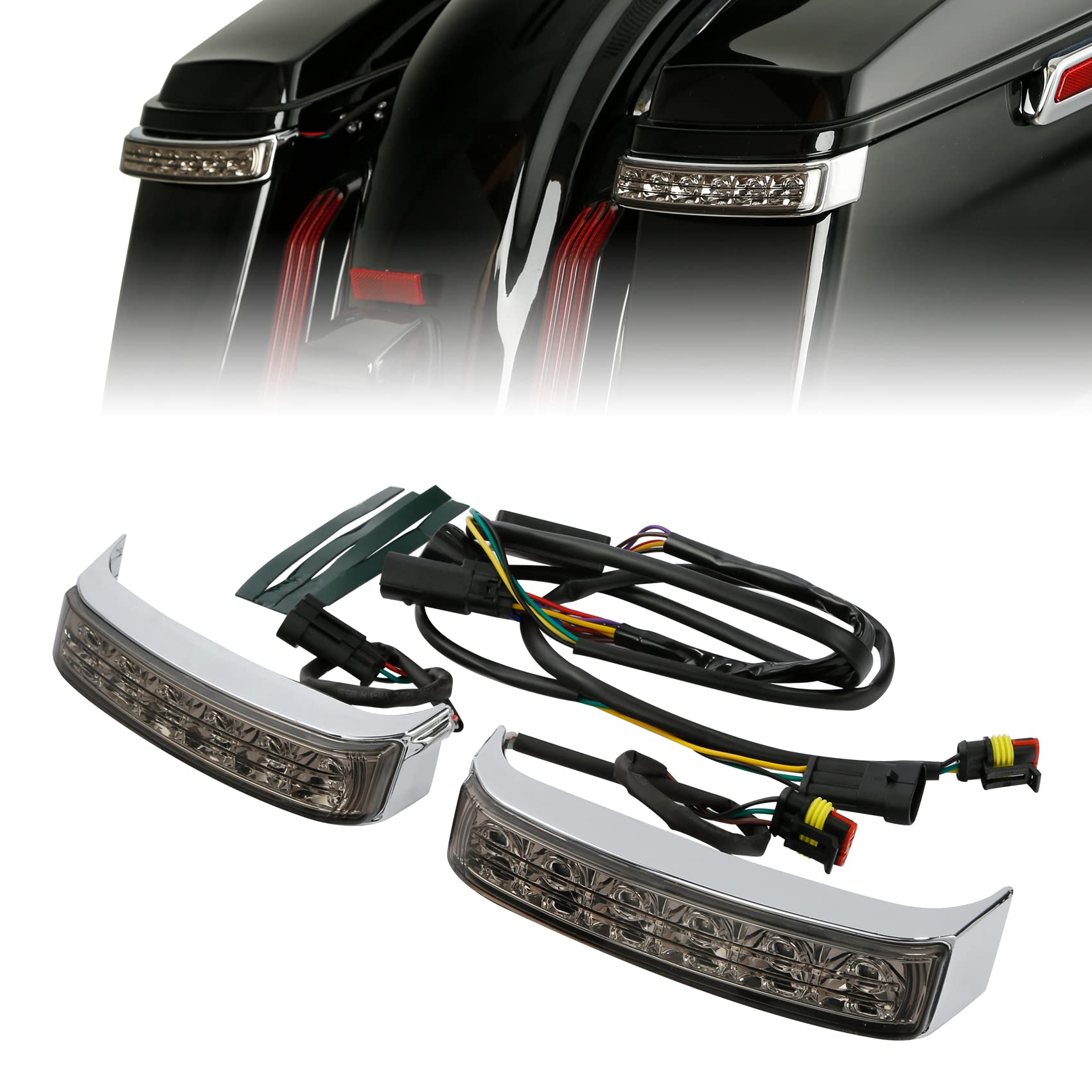 Tcmt Saddlebag Led Run Brake Turn Lamp Light Fit For Harley Touring Road Glide 2016-2023 Ultra Limited 2014-2023 Cvo Limited Flh